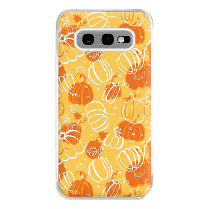 Drawn Pumpkin Pattern Phone Case for Galaxy S10e