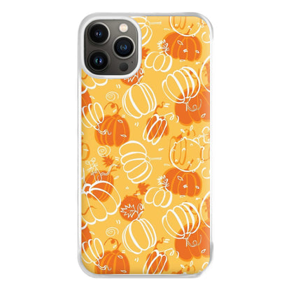 Drawn Pumpkin Pattern Phone Case for iPhone 13