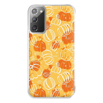 Drawn Pumpkin Pattern Phone Case for Galaxy Note 20 Ultra