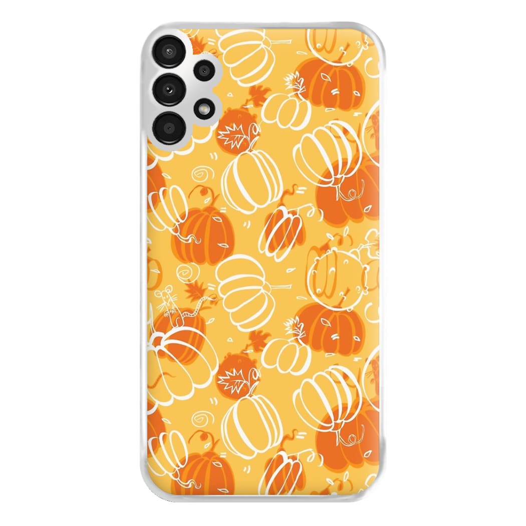 Drawn Pumpkin Pattern Phone Case for Galaxy A13