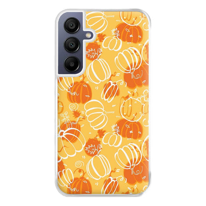 Drawn Pumpkin Pattern Phone Case for Galaxy A16