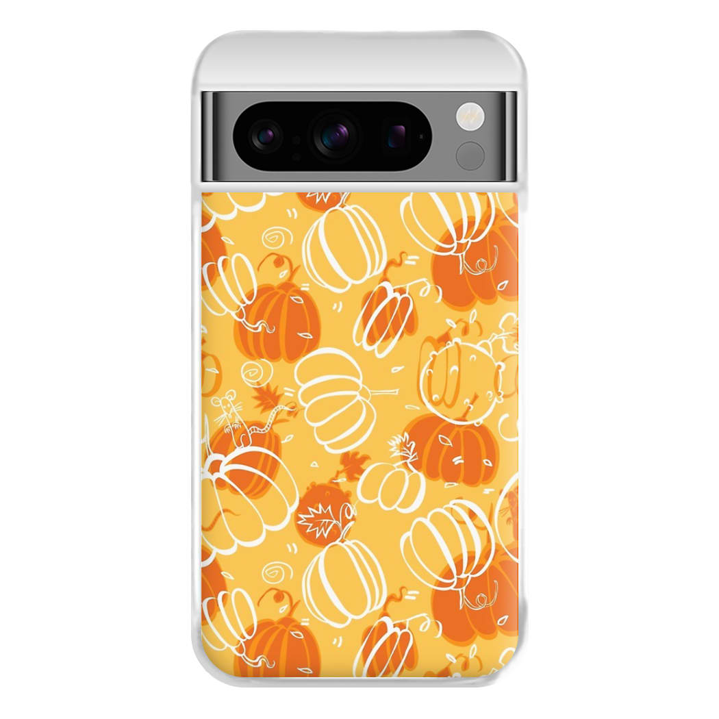 Drawn Pumpkin Pattern Phone Case for Google Pixel 8 Pro