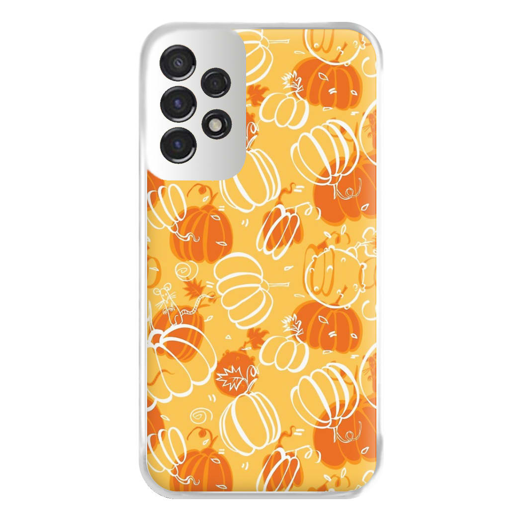 Drawn Pumpkin Pattern Phone Case for Galaxy A53