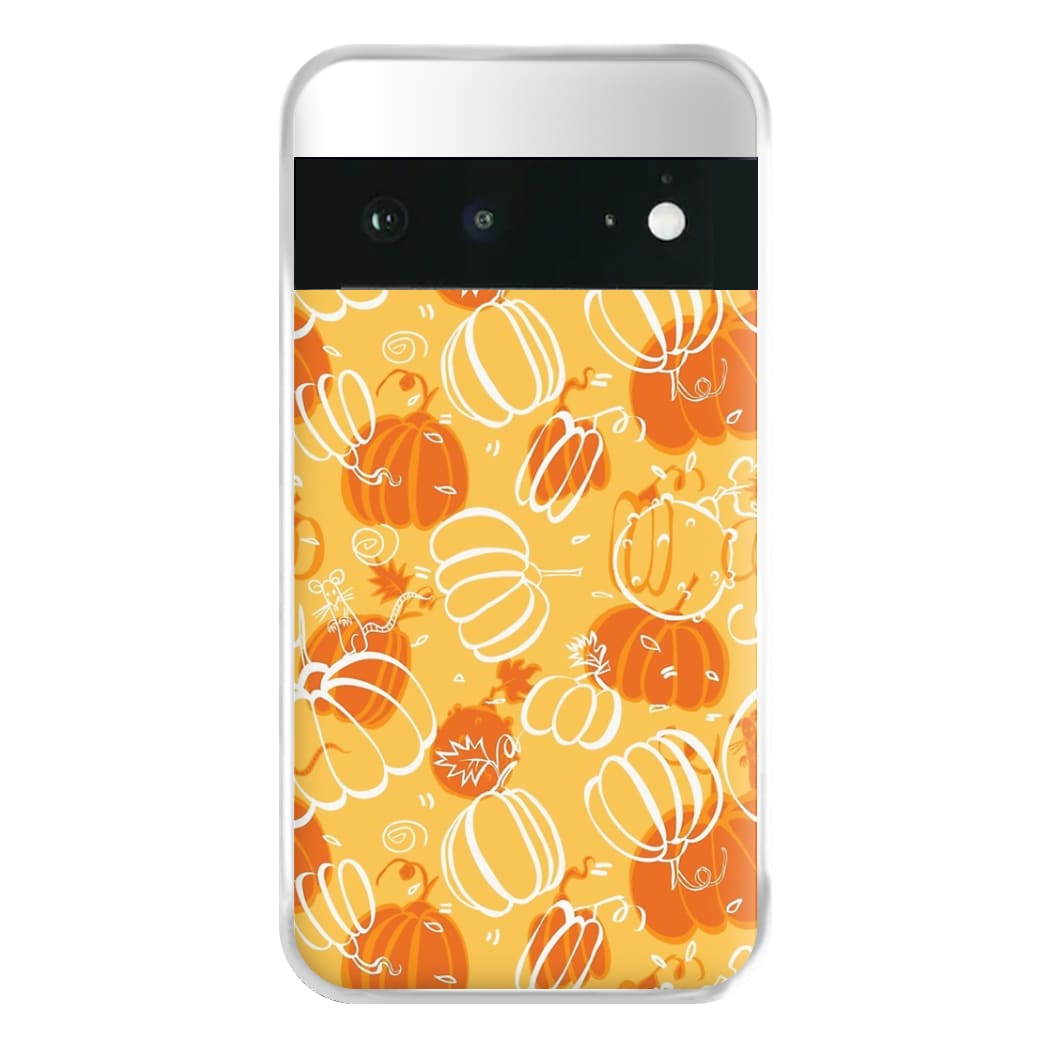 Drawn Pumpkin Pattern Phone Case for Google Pixel 6a