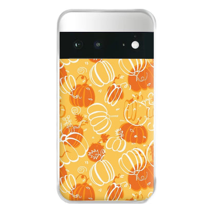 Drawn Pumpkin Pattern Phone Case for Google Pixel 6a