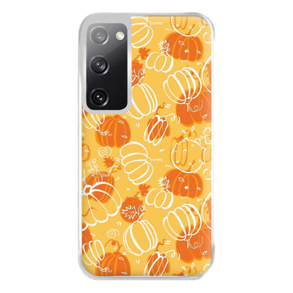 Drawn Pumpkin Pattern Phone Case for Galaxy S20