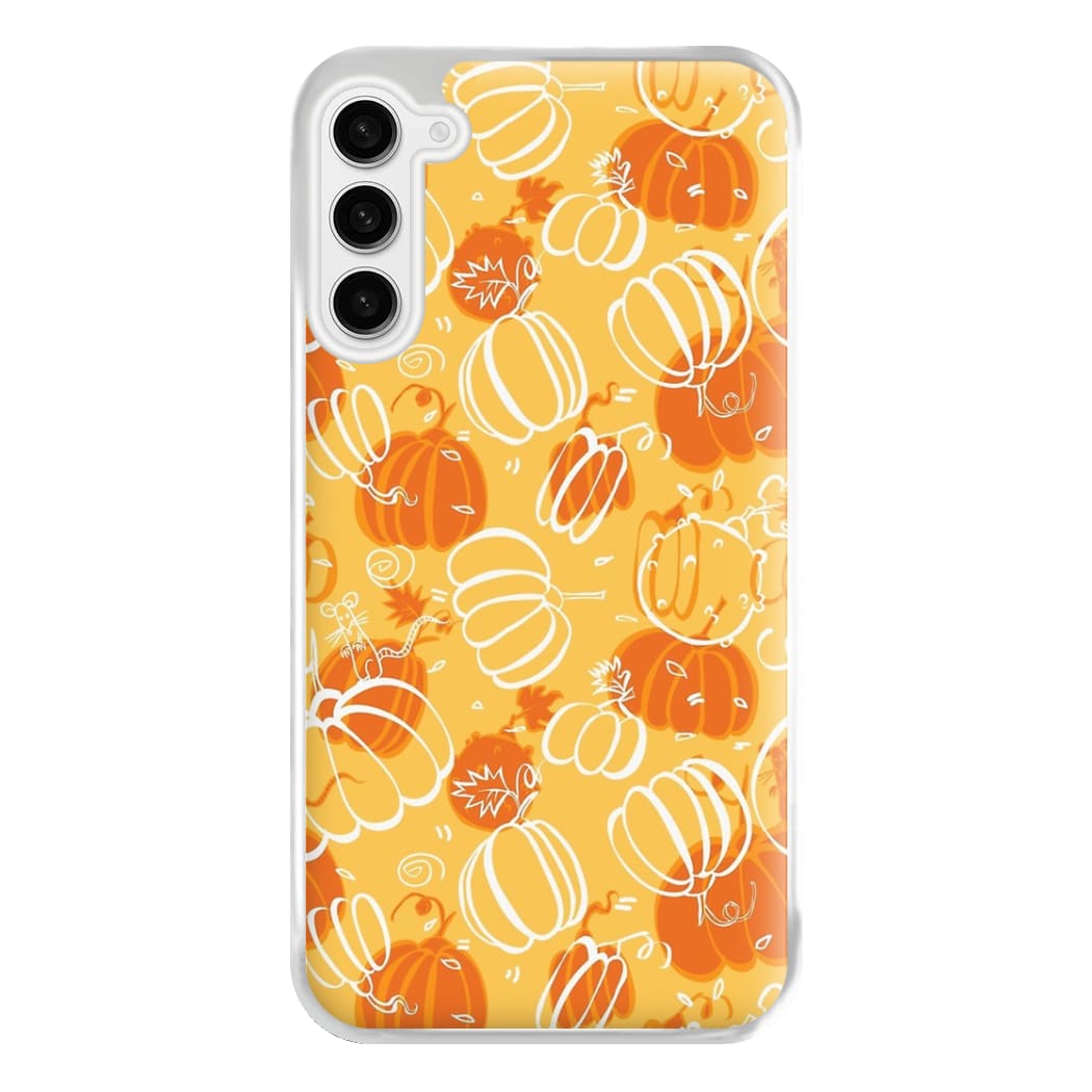 Drawn Pumpkin Pattern Phone Case for Galaxy S23FE