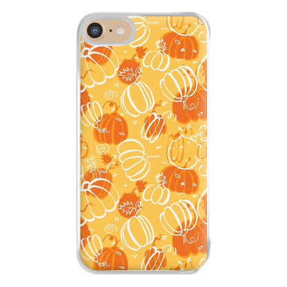 Drawn Pumpkin Pattern Phone Case for iPhone 6 / 7 / 8 / SE