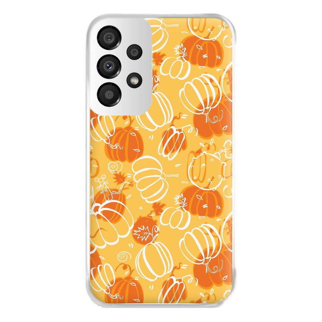 Drawn Pumpkin Pattern Phone Case for Galaxy A33