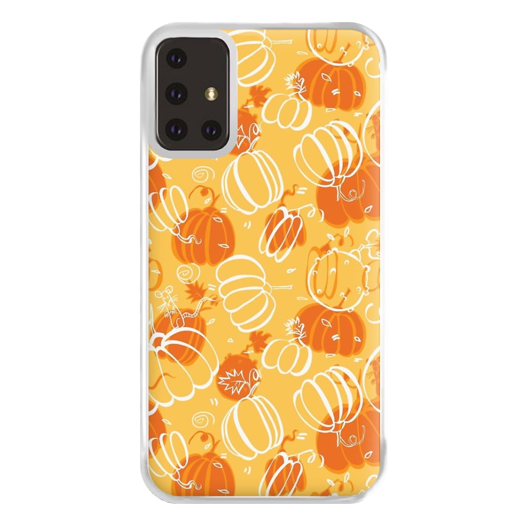 Drawn Pumpkin Pattern Phone Case for Galaxy A71