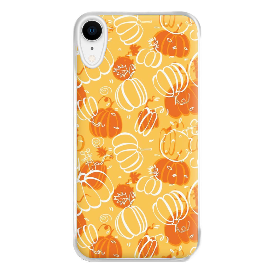 Drawn Pumpkin Pattern Phone Case for iPhone XR