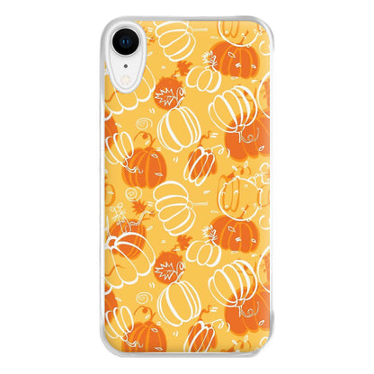 Drawn Pumpkin Pattern Phone Case for iPhone XR