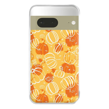 Drawn Pumpkin Pattern Phone Case for Google Pixel 7a