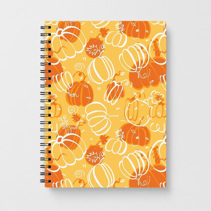 Drawn Pumpkin Pattern Notebook - Fun Cases