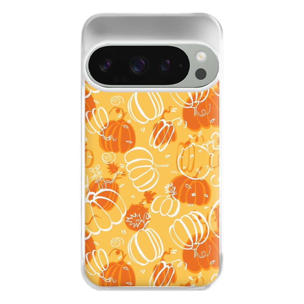 Drawn Pumpkin Pattern Phone Case for Google Pixel 9 Pro XL