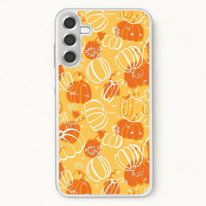 Drawn Pumpkin Pattern Phone Case for Galaxy A17
