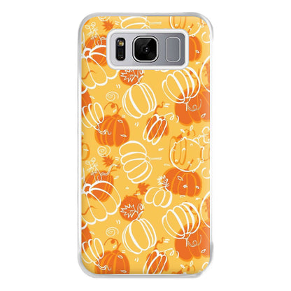 Drawn Pumpkin Pattern Phone Case for Galaxy S8 Plus