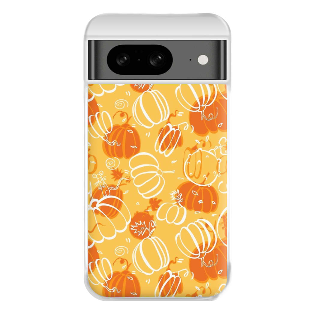 Drawn Pumpkin Pattern Phone Case for Google Pixel 8