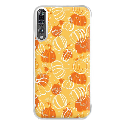 Drawn Pumpkin Pattern Phone Case for Huawei P20 Pro