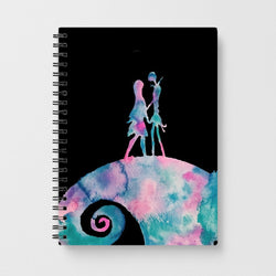 Watercolour Nightmare Before Christmas Notebook - Fun Cases