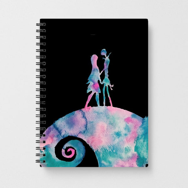 Watercolour Nightmare Before Christmas Notebook - Fun Cases