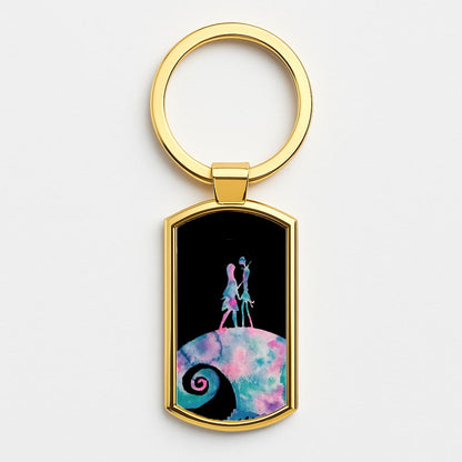 Watercolour TNBC Gold Keyring