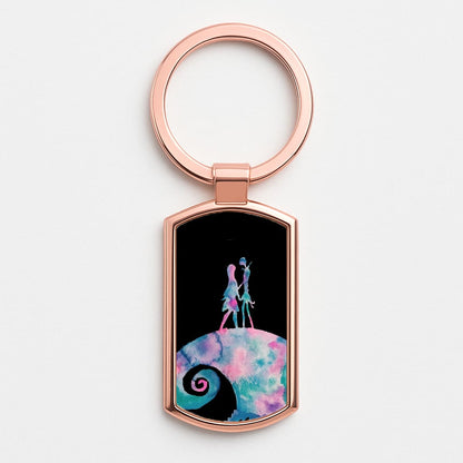 Watercolour TNBC Rose Gold Keyring