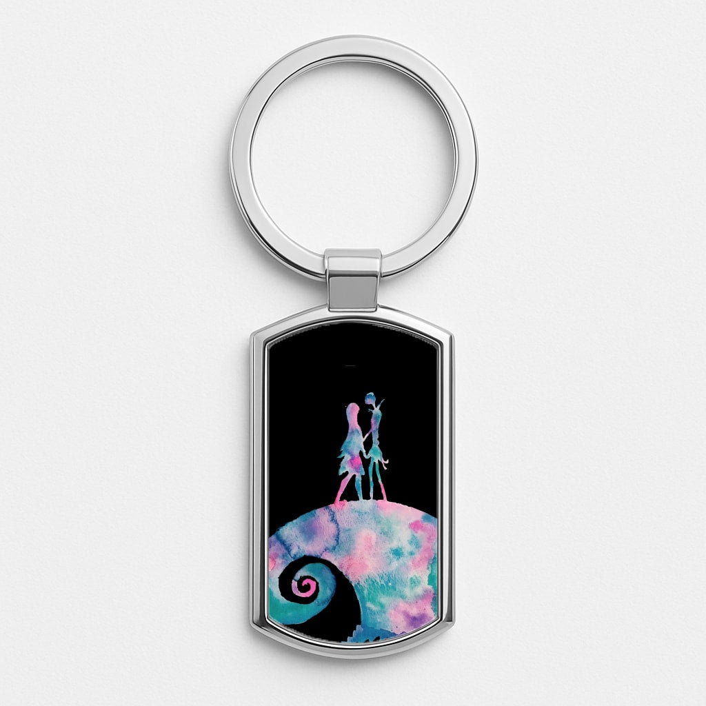 Watercolour TNBC Silver Keyring