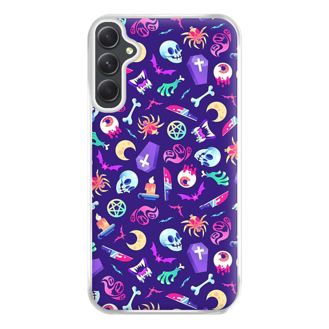 Horroriffic Halloween Pattern Phone Case for Galaxy A54