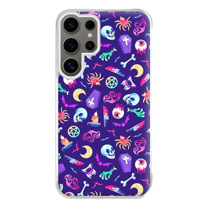 Horroriffic Halloween Pattern Phone Case for Galaxy S24 Ultra