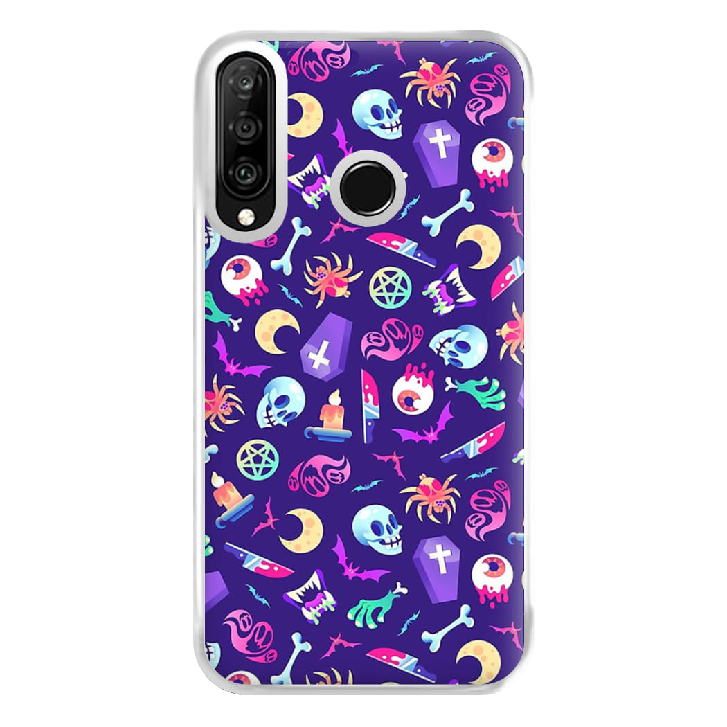 Horroriffic Halloween Pattern Phone Case for Huawei P30 Lite