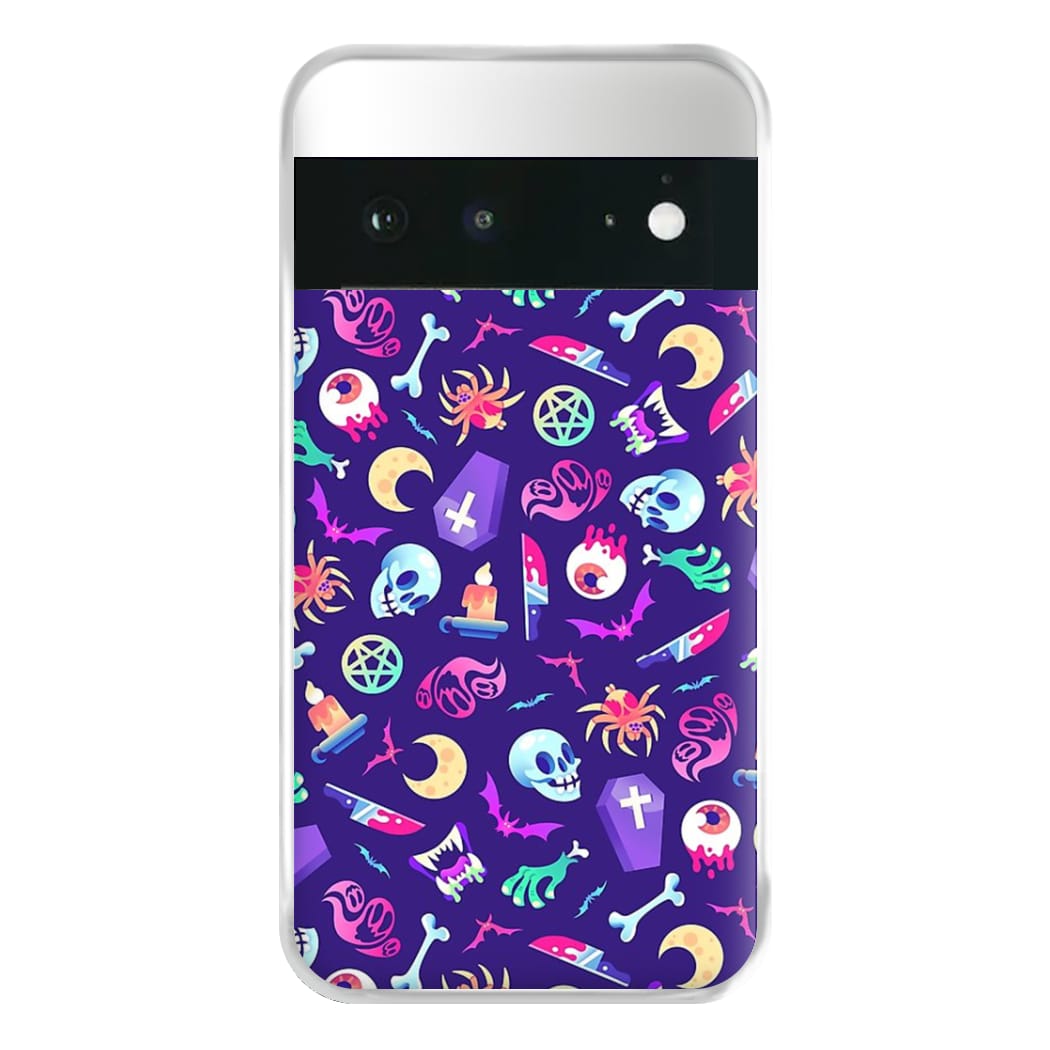 Horroriffic Halloween Pattern Phone Case for Google Pixel 6a