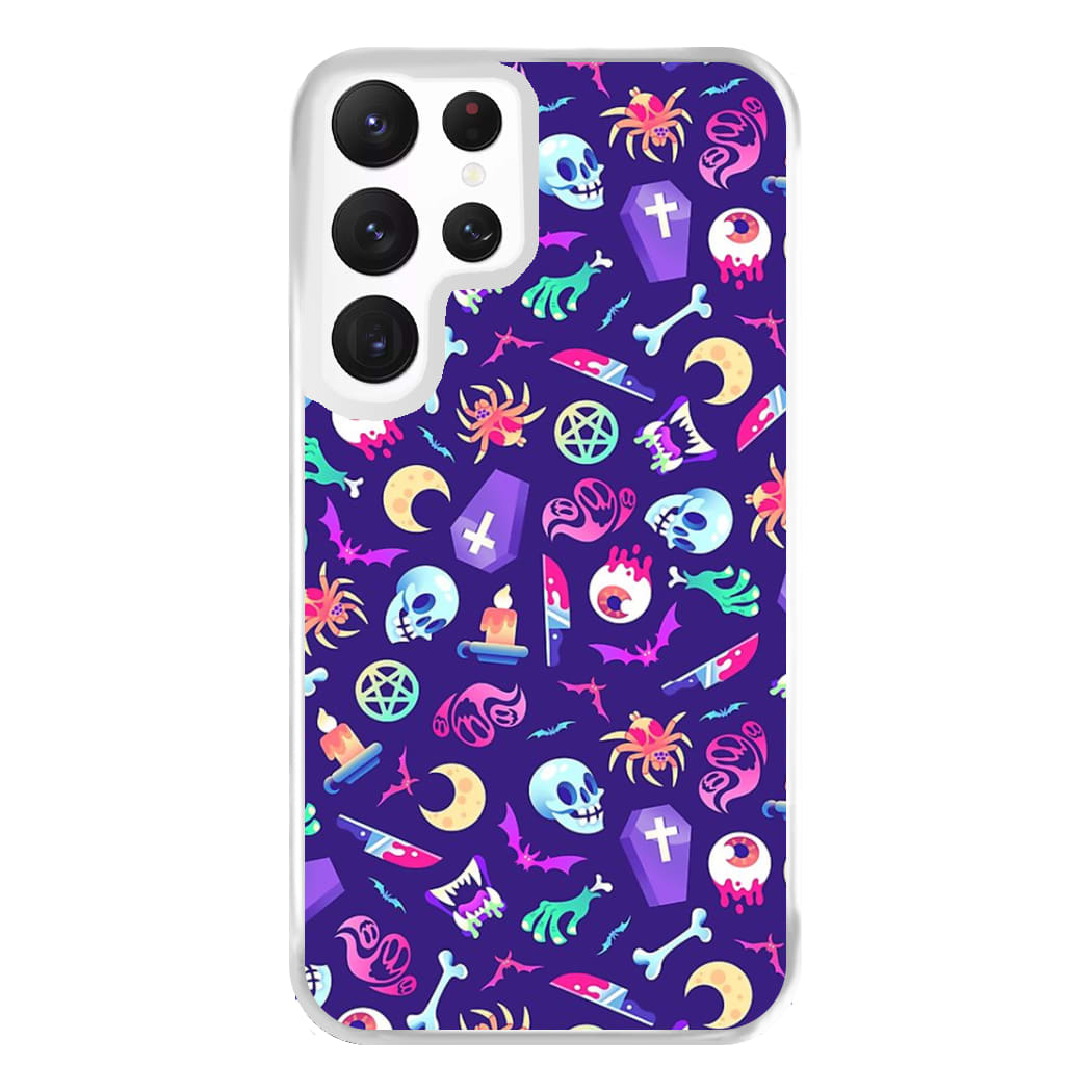 Horroriffic Halloween Pattern Phone Case for Galaxy S22 Ultra