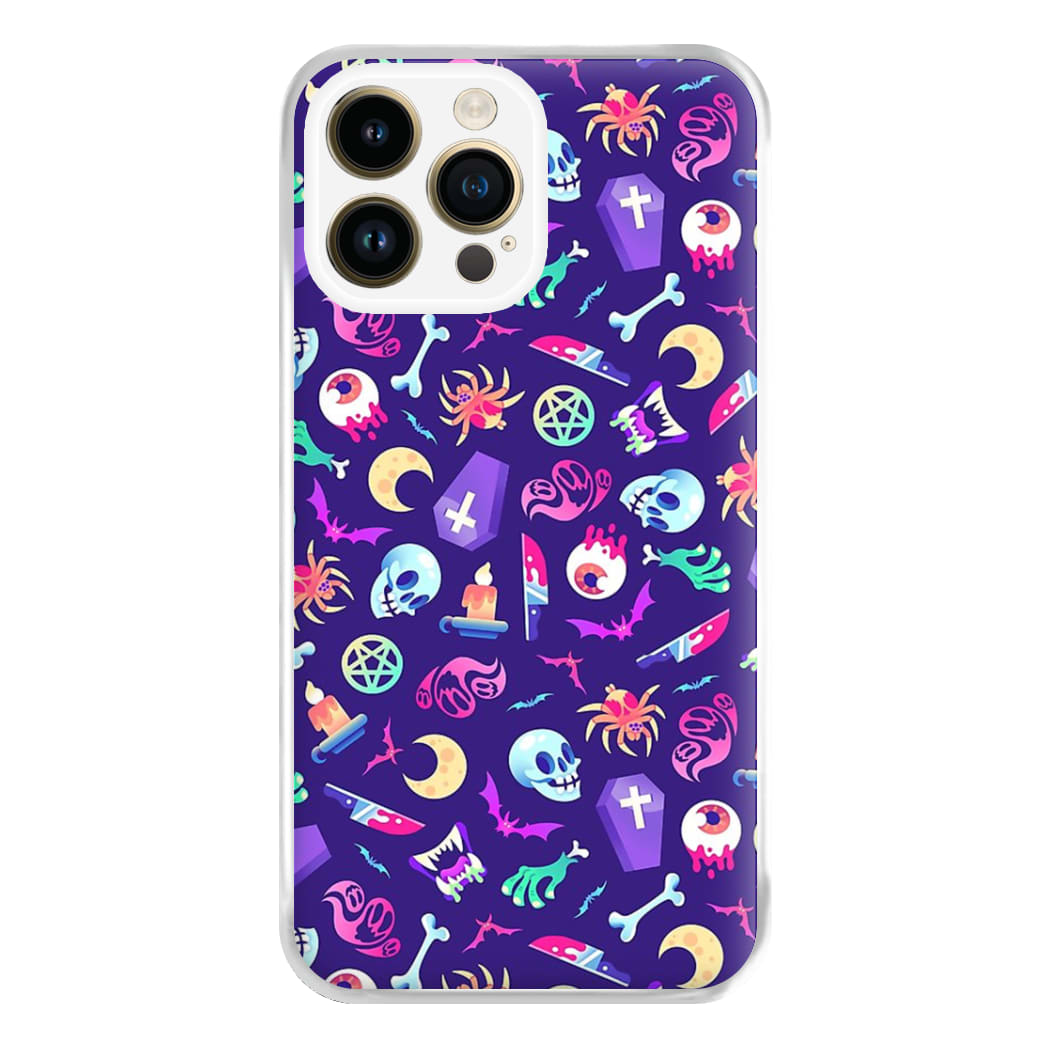 Horroriffic Halloween Pattern Phone Case for iPhone 14 Pro Max