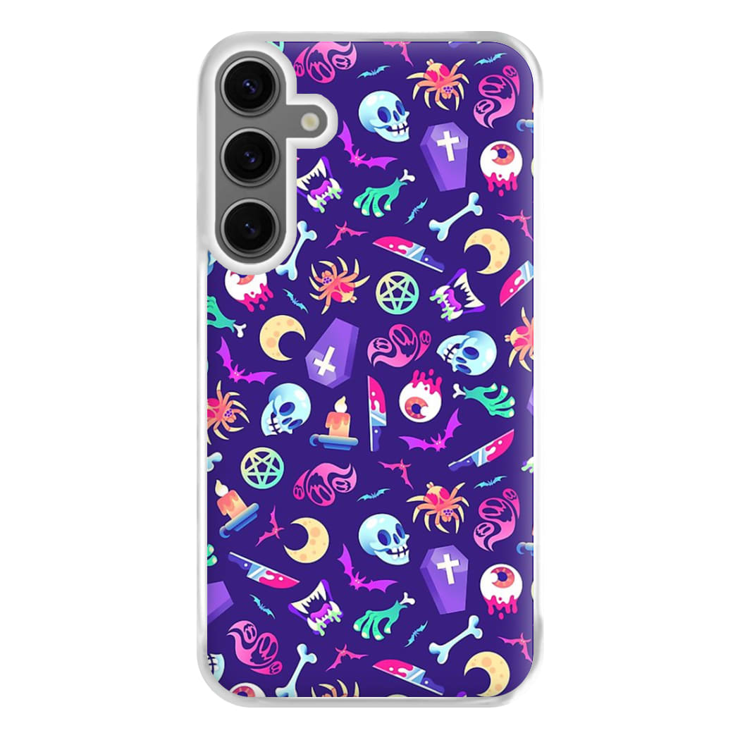 Horroriffic Halloween Pattern Phone Case for Galaxy S24FE