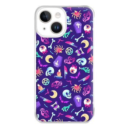 Horroriffic Halloween Pattern Phone Case for iPhone 14