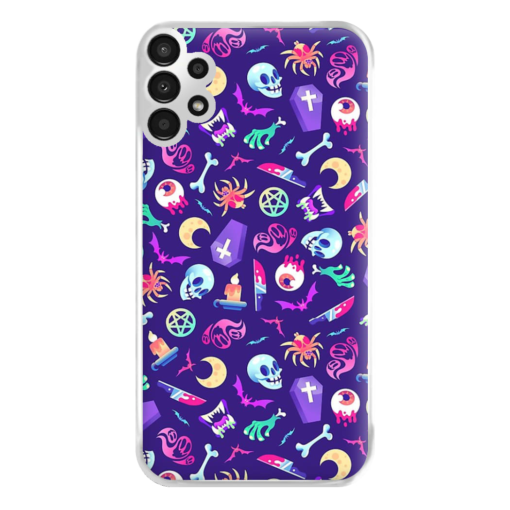 Horroriffic Halloween Pattern Phone Case for Galaxy A13