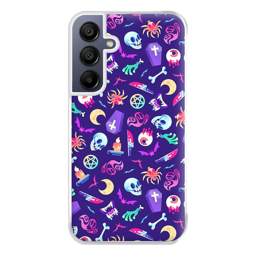 Horroriffic Halloween Pattern Phone Case for Galaxy A16