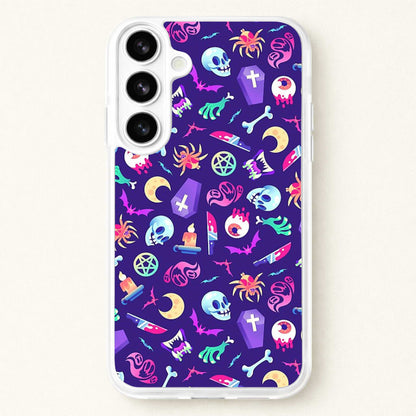 Horroriffic Halloween Pattern Phone Case for Galaxy S26 Plus