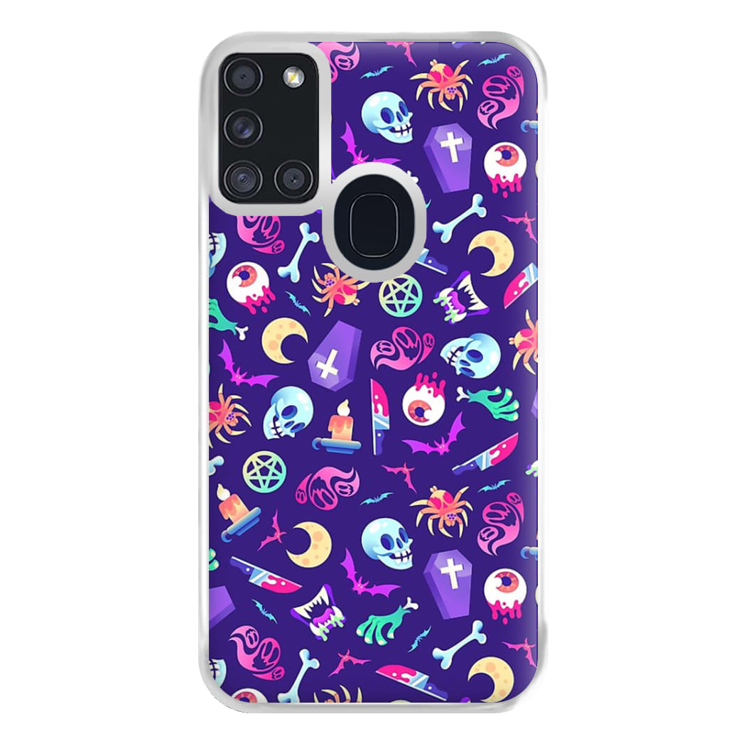 Horroriffic Halloween Pattern Phone Case for Galaxy A21s