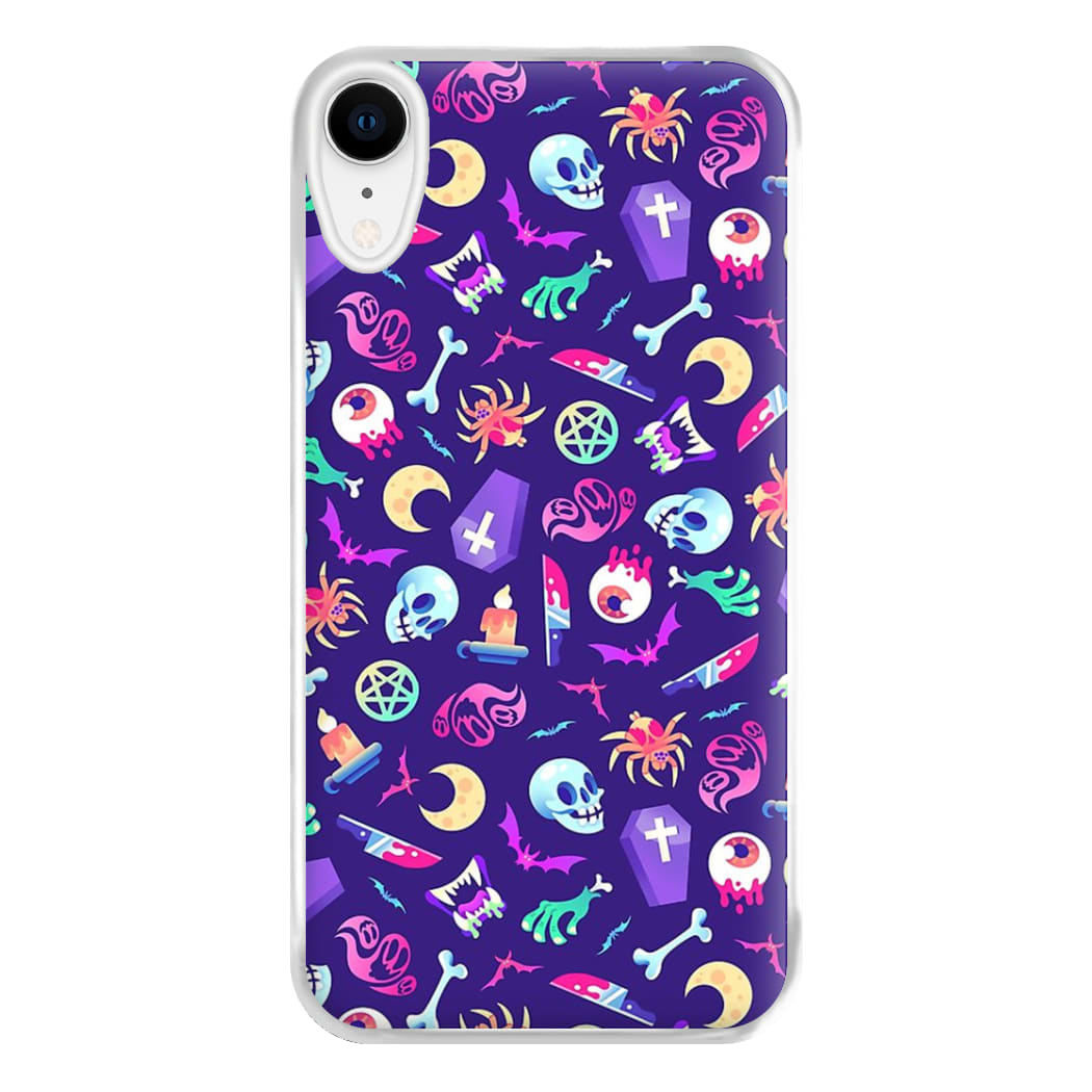 Horroriffic Halloween Pattern Phone Case for iPhone XR