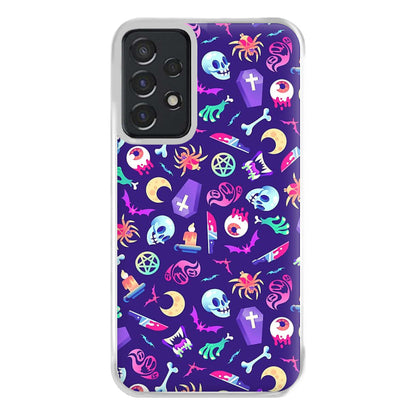 Horroriffic Halloween Pattern Phone Case for Galaxy A52 / A52s