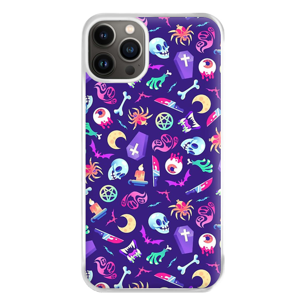 Horroriffic Halloween Pattern Phone Case for iPhone 13