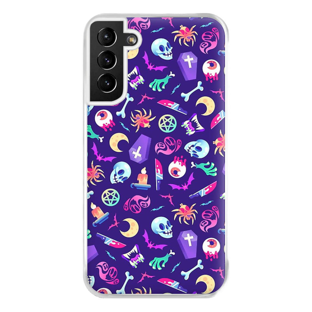 Horroriffic Halloween Pattern Phone Case for Galaxy S21 Plus