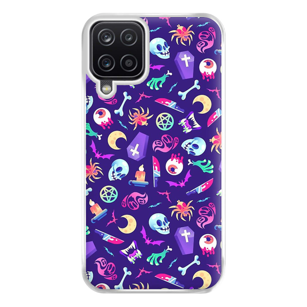 Horroriffic Halloween Pattern Phone Case for Galaxy A12