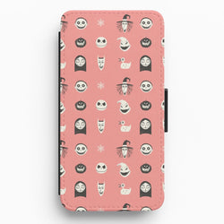 Horroriffic Halloween Pattern Flip / Wallet Phone Case