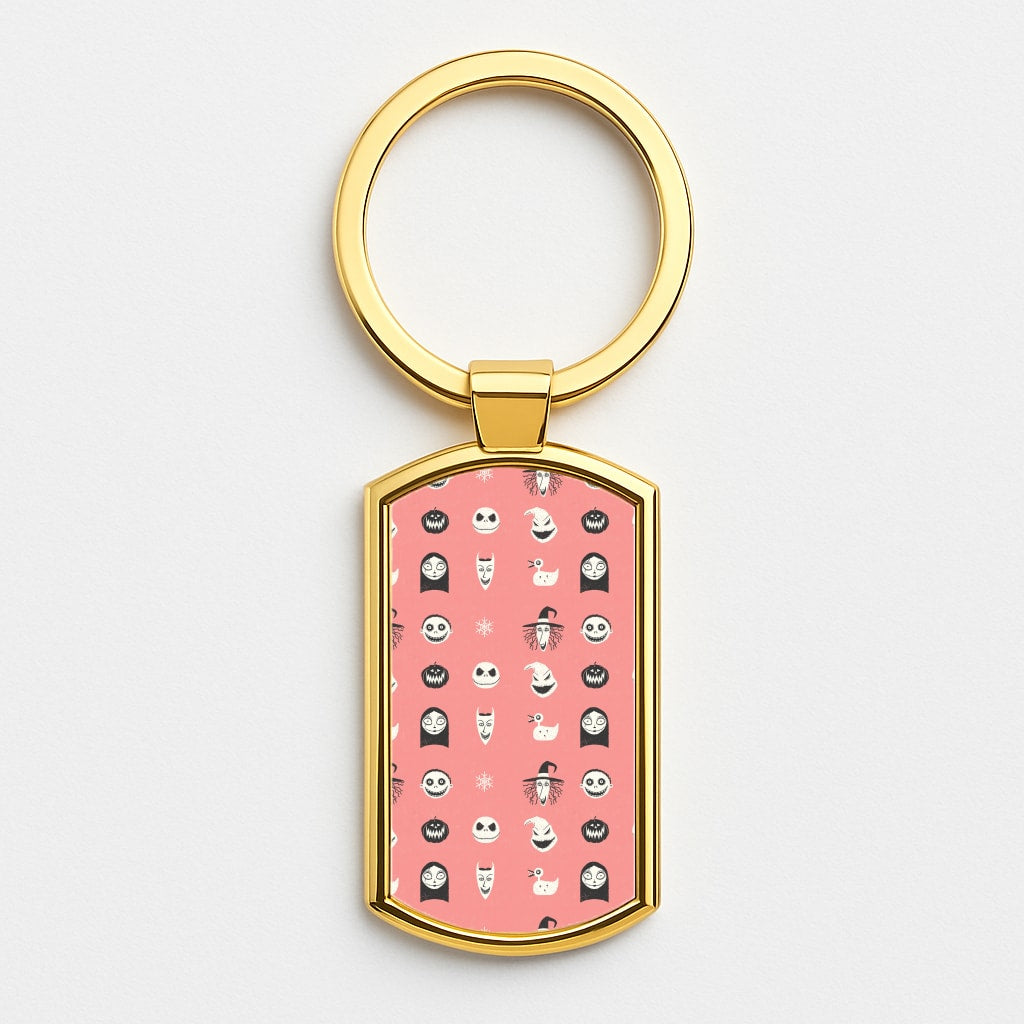 TNBC Pattern Gold Keyring