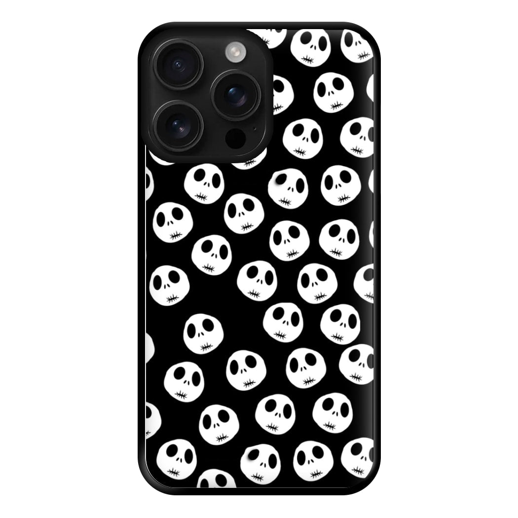 Jack Skellington Pattern - TNBC Phone Case for iPhone 16 Pro Max