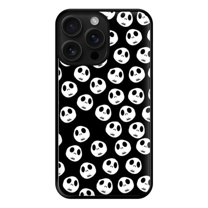 Jack Skellington Pattern - TNBC Phone Case for iPhone 16 Pro Max