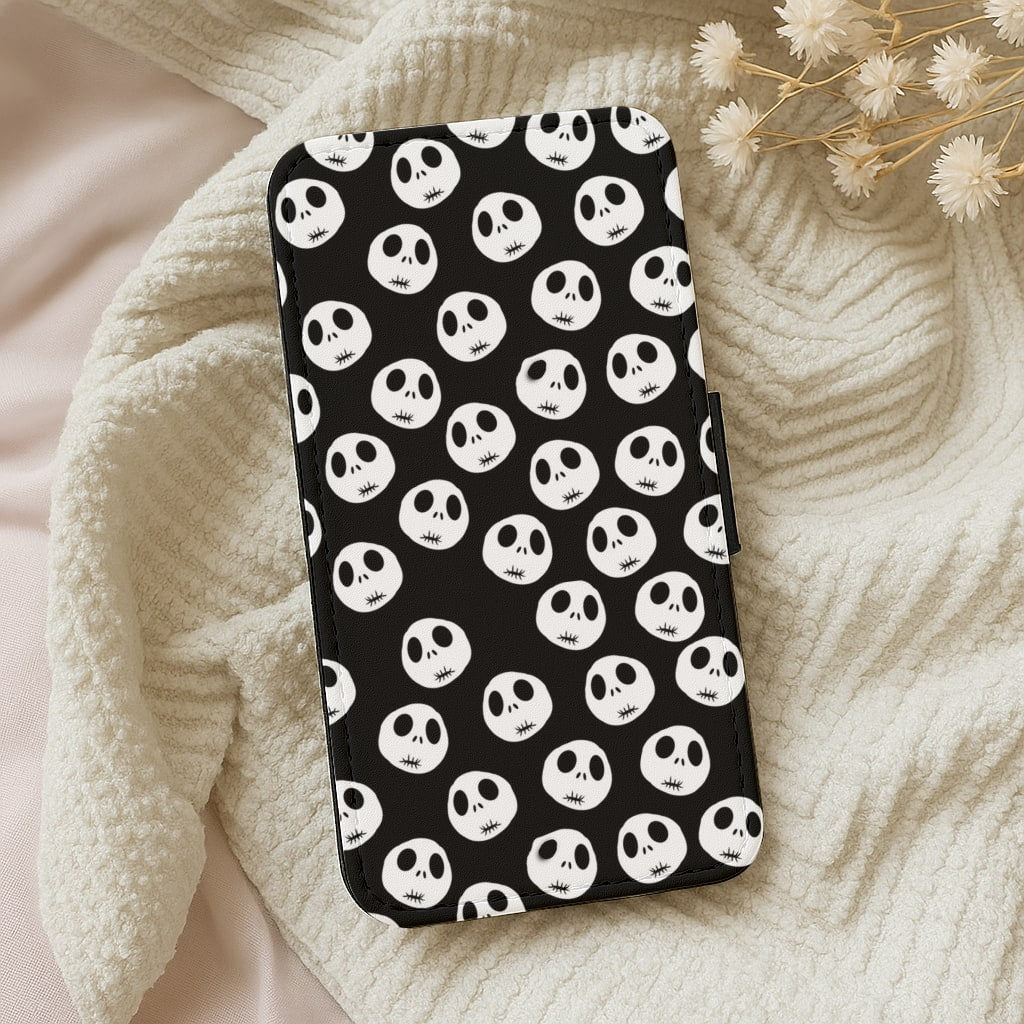 Jack Skellington Pattern - TNBC Wallet Phone Case